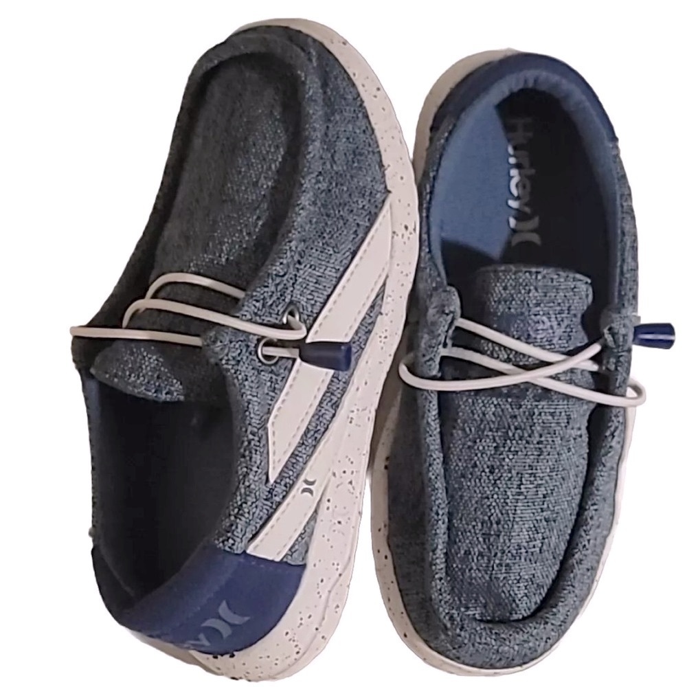 Hurley Melky slip on canvas shoes in a blue denim color, boys size 5 women’s 6 - Picture 5 of 9